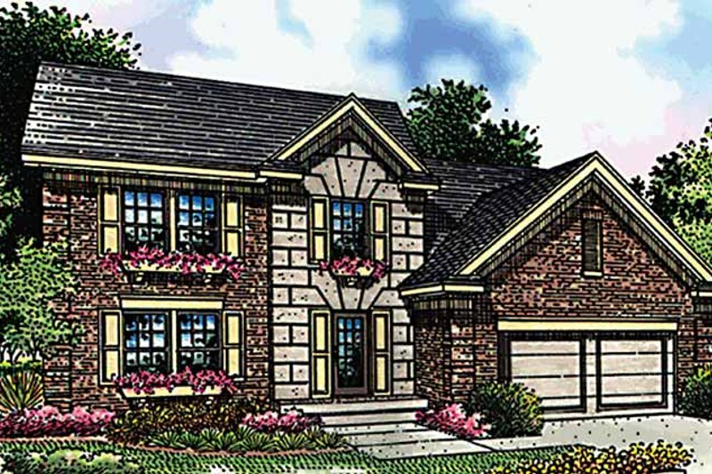 Architectural House Design - Traditional Exterior - Front Elevation Plan #51-807