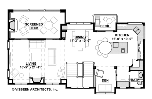 Contemporary Floor Plan - Upper Floor Plan #928-270