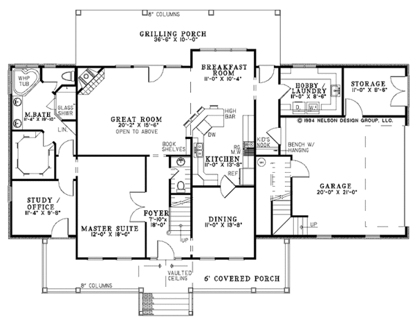 Home Plan - Country Floor Plan - Main Floor Plan #17-2776