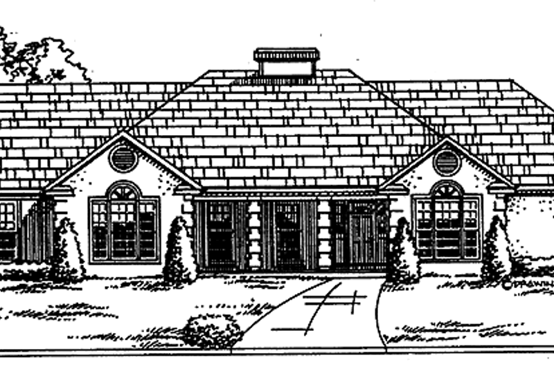 Home Plan - European Exterior - Front Elevation Plan #30-261