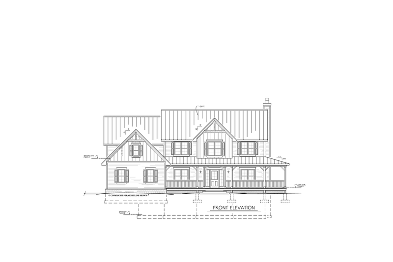 Dream House Plan - Exterior - Front Elevation 3 for Farmhouse House Plan #1122-1 - 3 bed, 2.5 bath