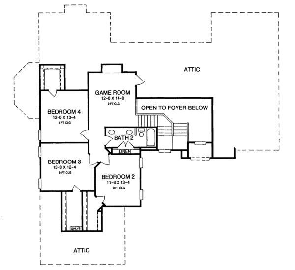 House Plan Design - European Floor Plan - Upper Floor Plan #952-120