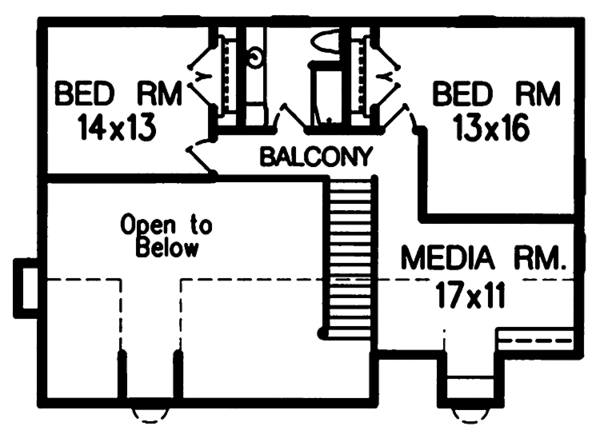 Home Plan - Country Floor Plan - Upper Floor Plan #15-346