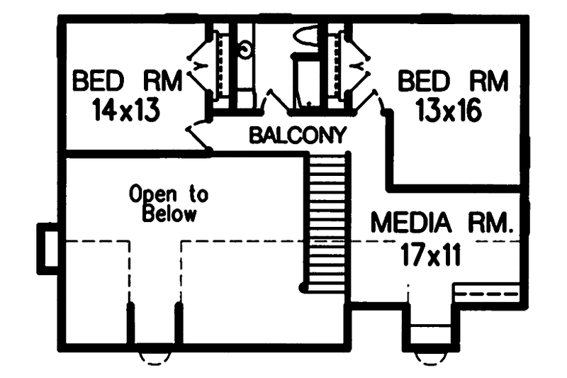 Dream House Plan - Floor Plan - Upper Floor for Country House Plan #15-346 - 3 bed, 2.5 bath