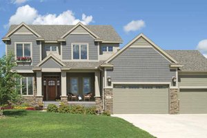 House Blueprint - Craftsman Exterior - Front Elevation Plan #320-1001