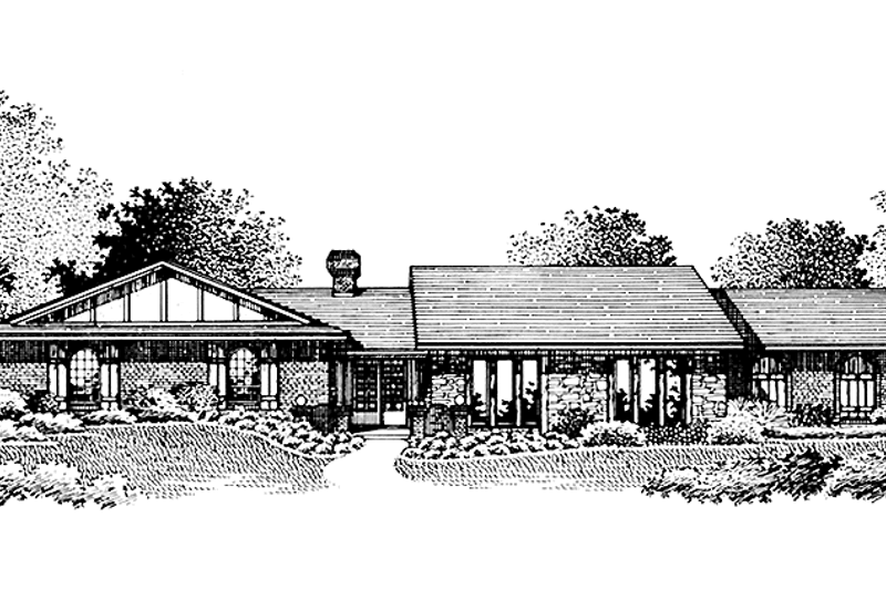 Dream House Plan - Ranch Exterior - Front Elevation Plan #45-459