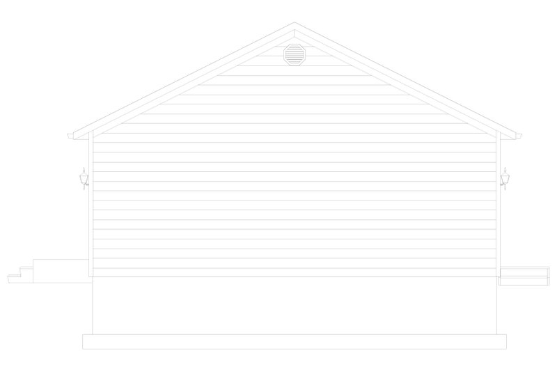 House Design - Exterior - Other Elevation 1 for Bungalow House Plan #1060-279 - 2 bed, 1 bath
