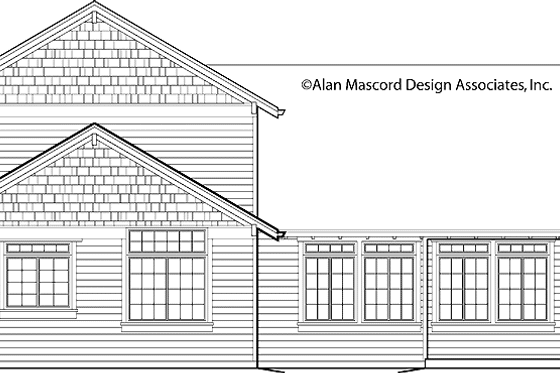 Exterior - Rear Elevation for Craftsman House Plan #48-849 - 3 bed, 2.5 bath