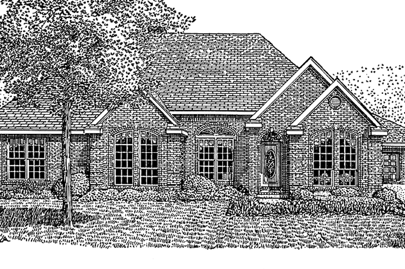 House Blueprint - Country Exterior - Front Elevation Plan #968-26