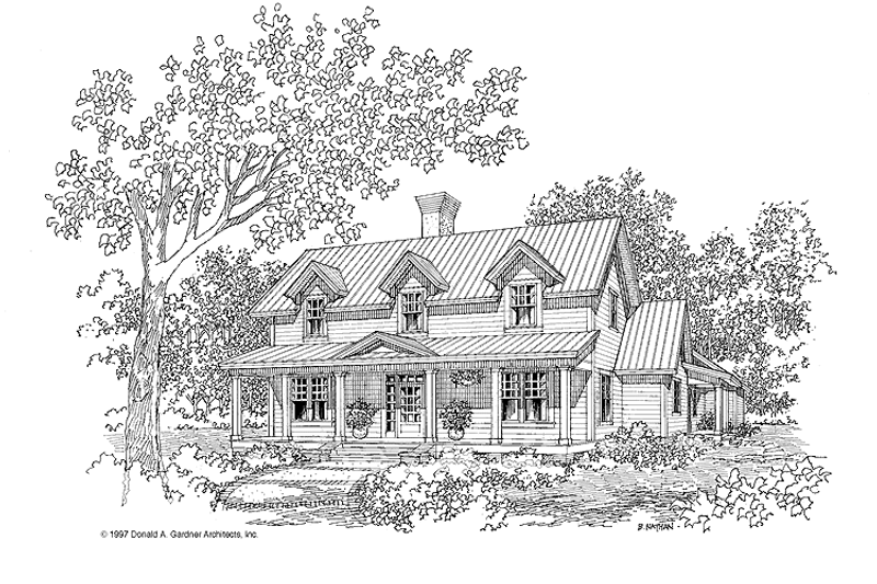 Home Plan - Country Exterior - Front Elevation Plan #929-360