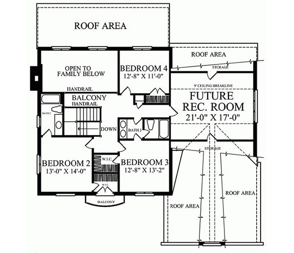 Dream House Plan - European Floor Plan - Upper Floor Plan #137-137