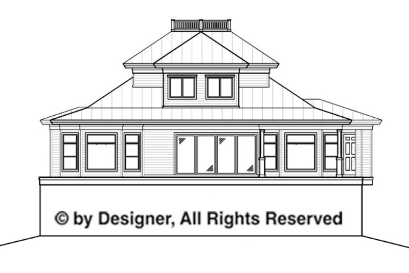 Home Plan - Exterior - Rear Elevation for Southern House Plan #1017-57 - 3 bed, 4.5 bath