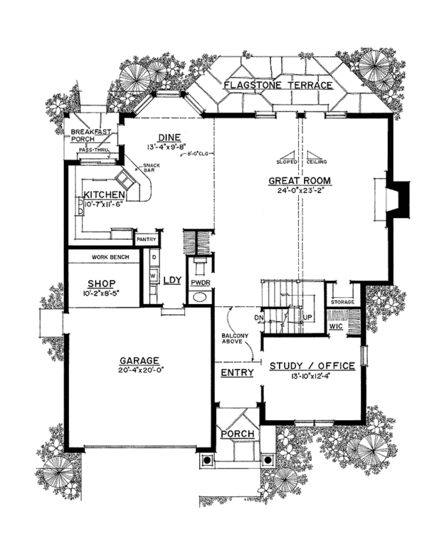 House Plan Design - European Floor Plan - Main Floor Plan #1016-94