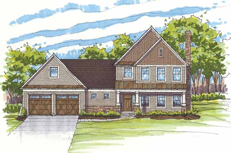 Dream House Plan - Traditional Exterior - Front Elevation Plan #435-17