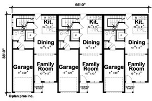 Floor Plan - Main Floor for Contemporary House Plan #20-2558 - 3 bed, 2.5 bath