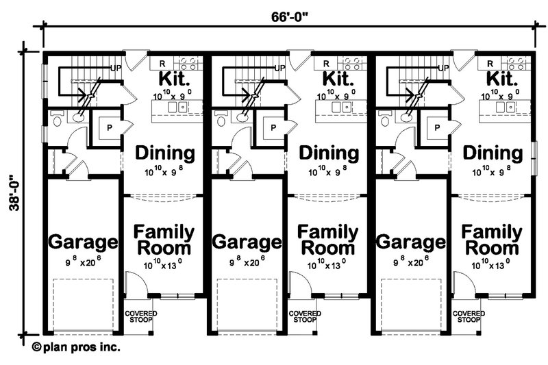 House Design - Floor Plan - Main Floor for Contemporary House Plan #20-2558 - 3 bed, 2.5 bath