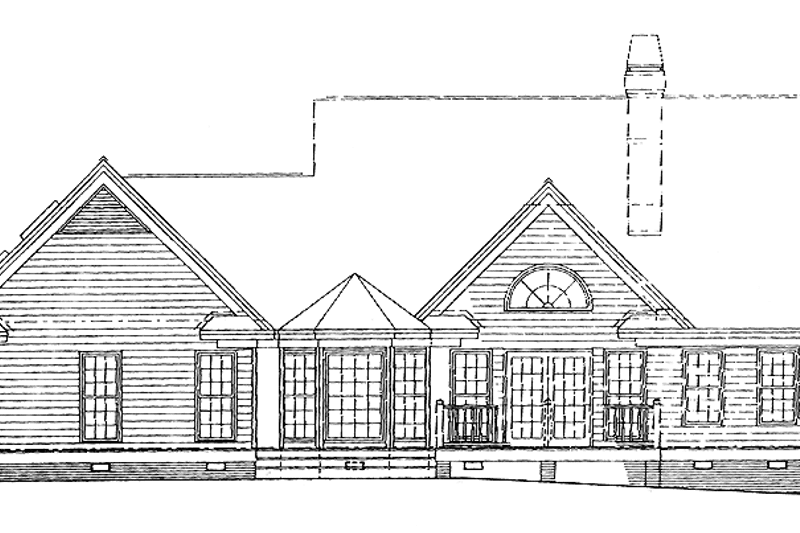 Home Plan - Exterior - Rear Elevation for Country House Plan #929-343 - 3 bed, 2 bath