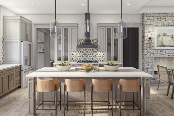 Interior - Kitchen for Modern House Plan #455-568 - 3 bed, 2 bath