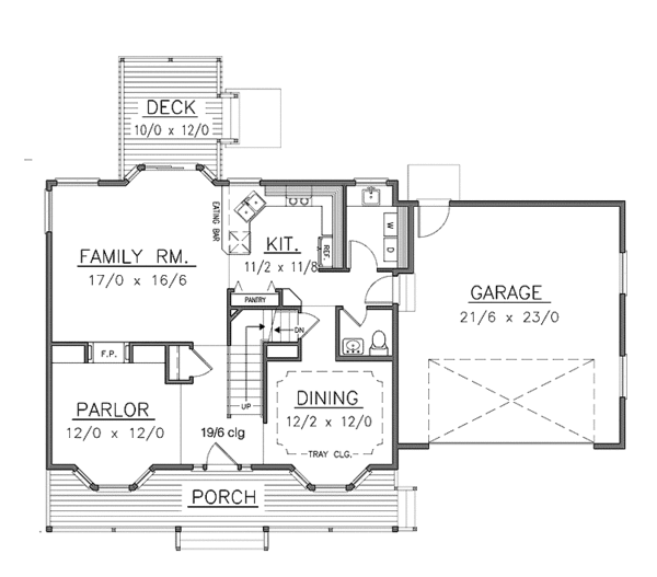 House Plan Design - Country Floor Plan - Main Floor Plan #1037-36