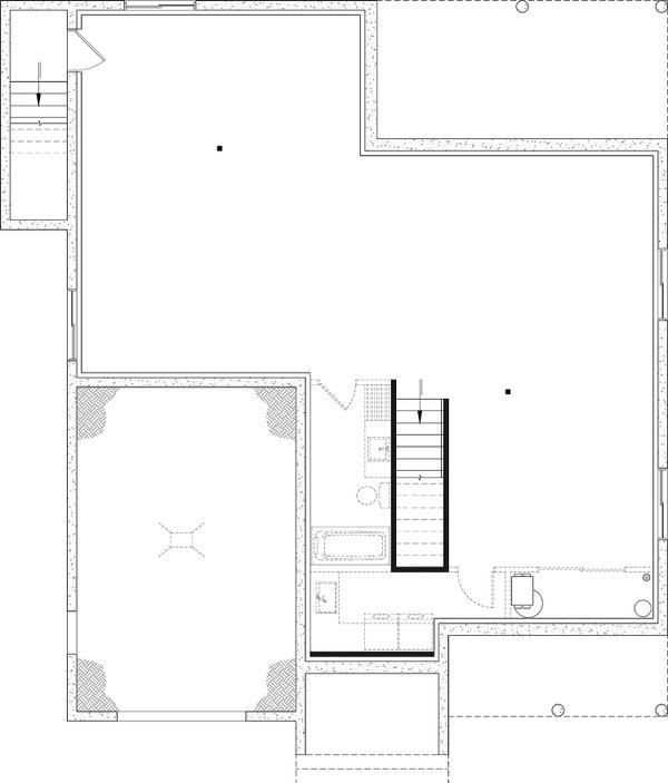 Farmhouse Floor Plan - Lower Floor Plan #23-2835