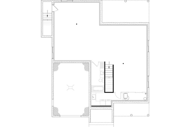 Home Plan - Floor Plan - Lower Floor for Farmhouse House Plan #23-2835 - 2 bed, 1 bath