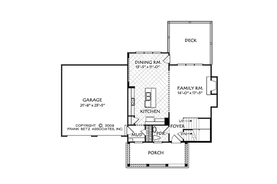 Floor Plan - Main Floor for Country House Plan #927-946 - 4 bed, 2.5 bath