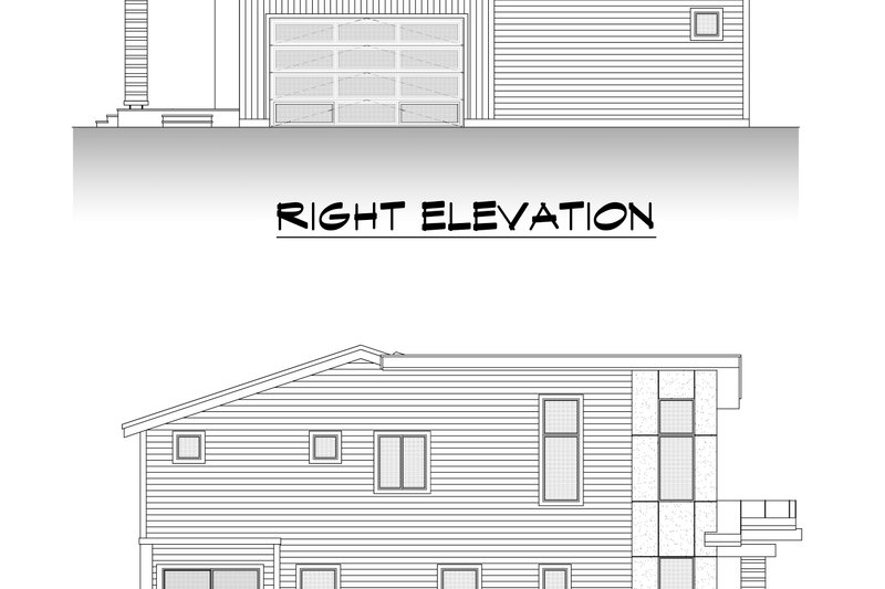 Architectural House Design - Exterior - Other Elevation 3 for Contemporary House Plan #1066-209 - 4 bed, 4 bath