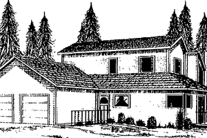 Contemporary Exterior - Front Elevation Plan #60-777
