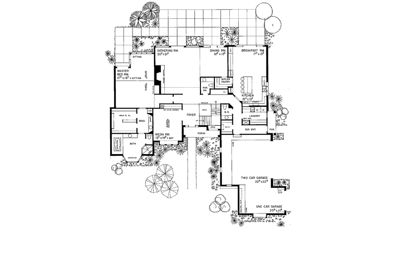 Dream House Plan - Floor Plan - Main Floor for Country House Plan #72-883 - 3 bed, 3 bath