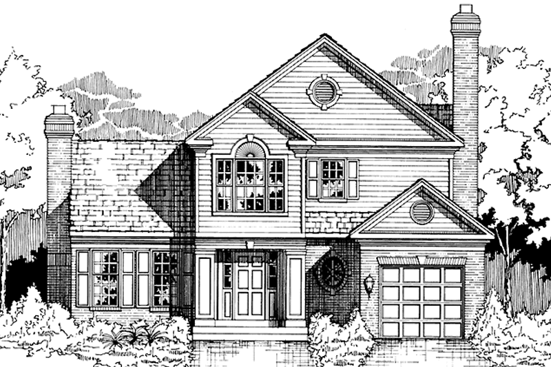 House Plan Design - Traditional Exterior - Front Elevation Plan #953-91