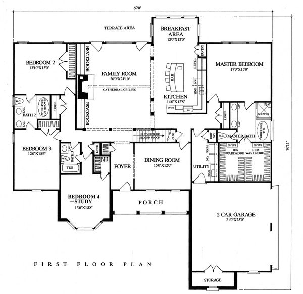 Country Floor Plan - Main Floor Plan #137-274