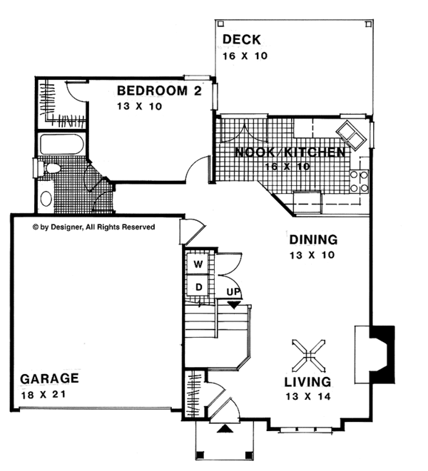 Home Plan - Traditional Floor Plan - Main Floor Plan #56-661