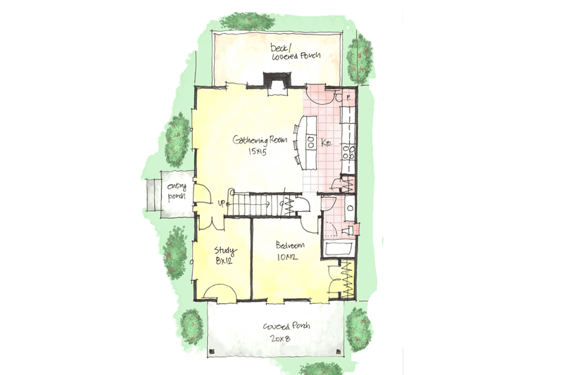 Home Plan - Floor Plan - Main Floor 1 for Colonial House Plan #1053-37 - 3 bed, 2.5 bath