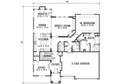 European Style House Plan - 4 Beds 3 Baths 3116 Sq/Ft Plan #67-262 