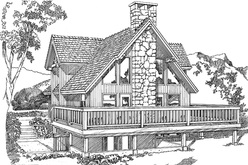 House Blueprint - Country Exterior - Front Elevation Plan #47-741