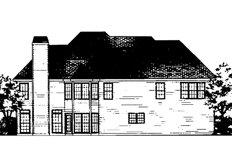 Home Plan - Exterior - Rear Elevation for Colonial House Plan #927-191 - 4 bed, 3.5 bath