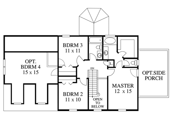 House Plan Design - Colonial Floor Plan - Upper Floor Plan #1053-74