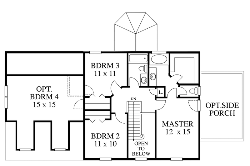 Dream House Plan - Floor Plan - Upper Floor for Colonial House Plan #1053-74 - 3 bed, 2.5 bath
