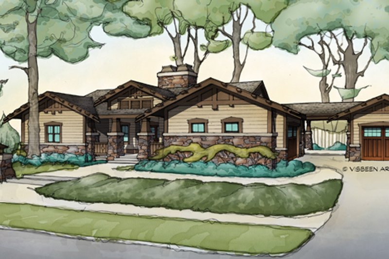 Architectural House Design - Exterior - Front Elevation 7 for Craftsman House Plan #928-266 - 3 bed, 2.5 bath
