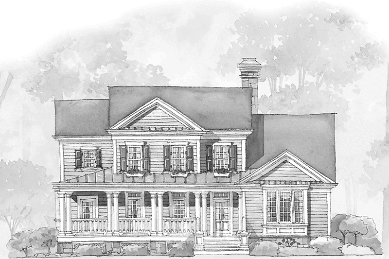 House Design - Colonial Exterior - Front Elevation Plan #429-278