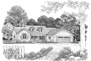 House Design - Country Exterior - Front Elevation Plan #72-1011