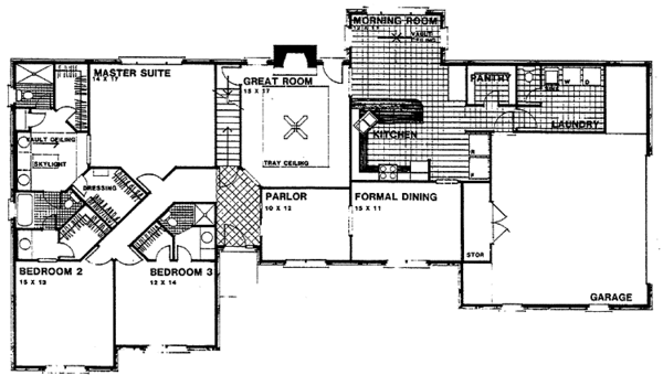 Dream House Plan - Ranch Floor Plan - Main Floor Plan #30-272