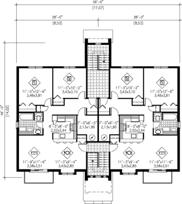 Home Plan - Contemporary Floor Plan - Upper Floor Plan #25-4425