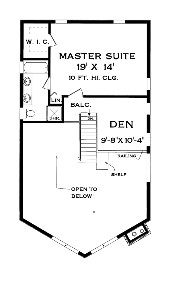 House Plan Design - European Floor Plan - Upper Floor Plan #3-279
