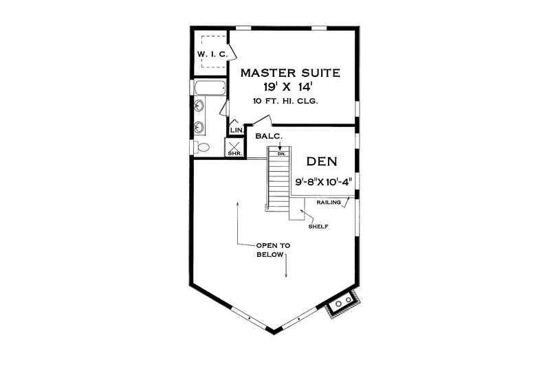 Dream House Plan - Floor Plan - Upper Floor for Cabin House Plan #3-279 - 3 bed, 2 bath