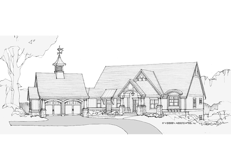 Home Plan - Exterior - Front Elevation 3 for Craftsman House Plan #928-204 - 3 bed, 2.5 bath