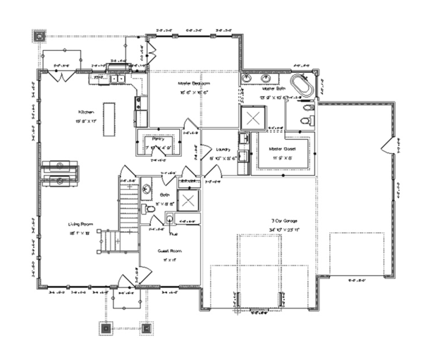 Home Plan - Ranch Floor Plan - Main Floor Plan #1060-6