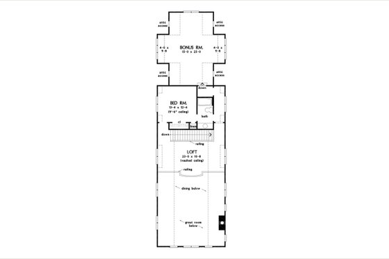 Floor Plan - Upper Floor for Farmhouse House Plan #929-1162 - 4 bed, 3.5 bath