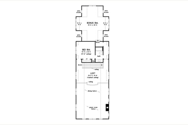 Farmhouse Floor Plan - Upper Floor Plan #929-1162