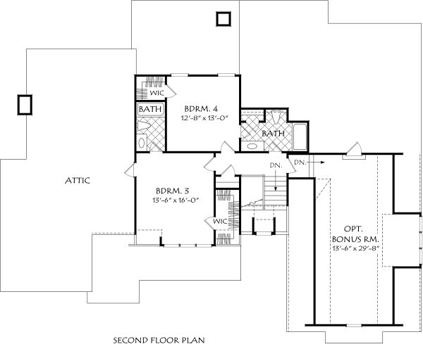 Dream House Plan - Farmhouse Floor Plan - Upper Floor Plan #927-999